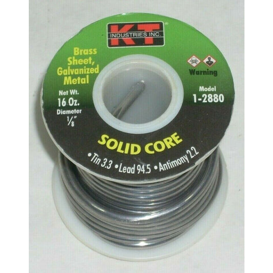 KT Industries 1-2880 Solid Wire Solder 3.3/94.5/2.2 Tin Lead Antimony 1 lb Roll