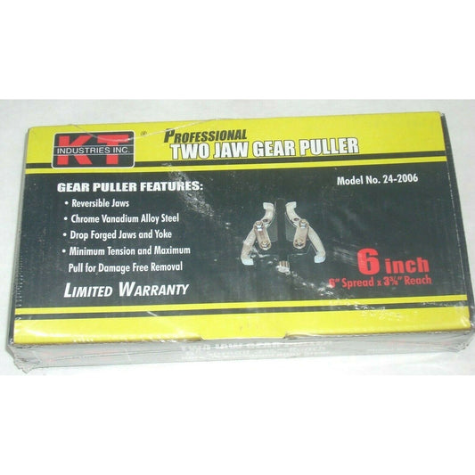 KT Industries 24-2006 Two Jaw Gear Puller 6" Spread w 3 3/4" Reach Reversible