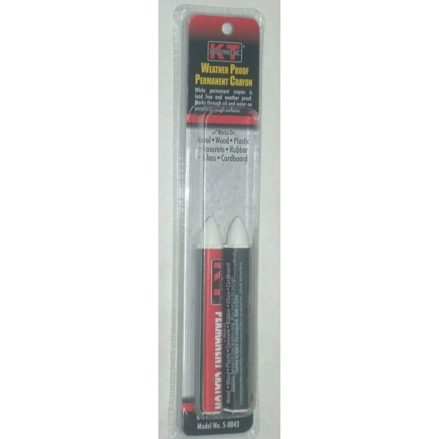 KT 5-0043 Solid Paint Marker White Permanent Metal Glass Wood or Plastic 2pk