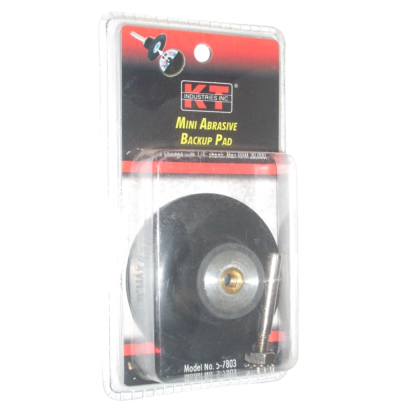 KT Industries 5-7803 Mini Abrasive Backup Pad 3 x 1/4" Shank for Type R Discs