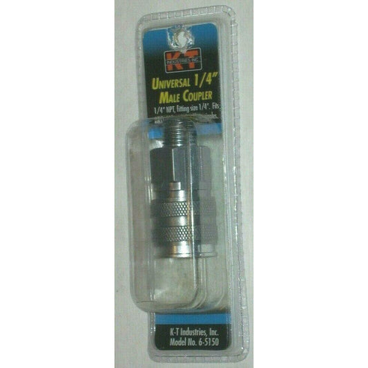 KT Industries 6-5150 Universal 1/4" Male Coupler 1/4 NPT Male to 1/4 Air Fitting