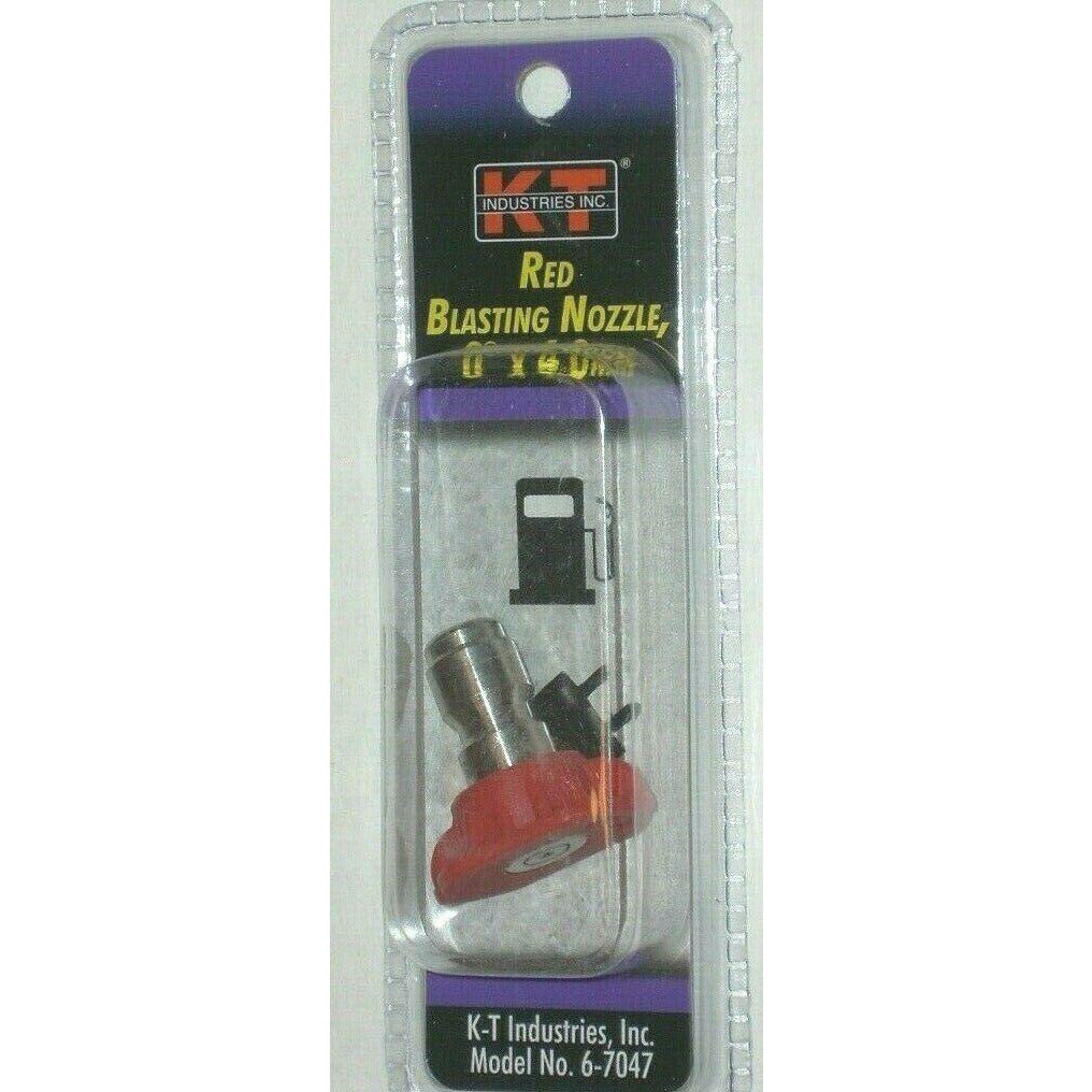 KT Industries 6-7047 Red Blasting Nozzle for Pressure Washer 0 Deg x 4.0mm