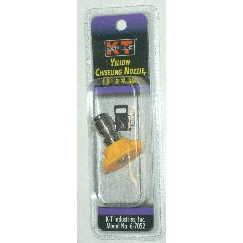 KT Industries 6-7052 Yellow Chiseling Nozzle 15 Deg x 4.5 mm Pressure Washer Tip