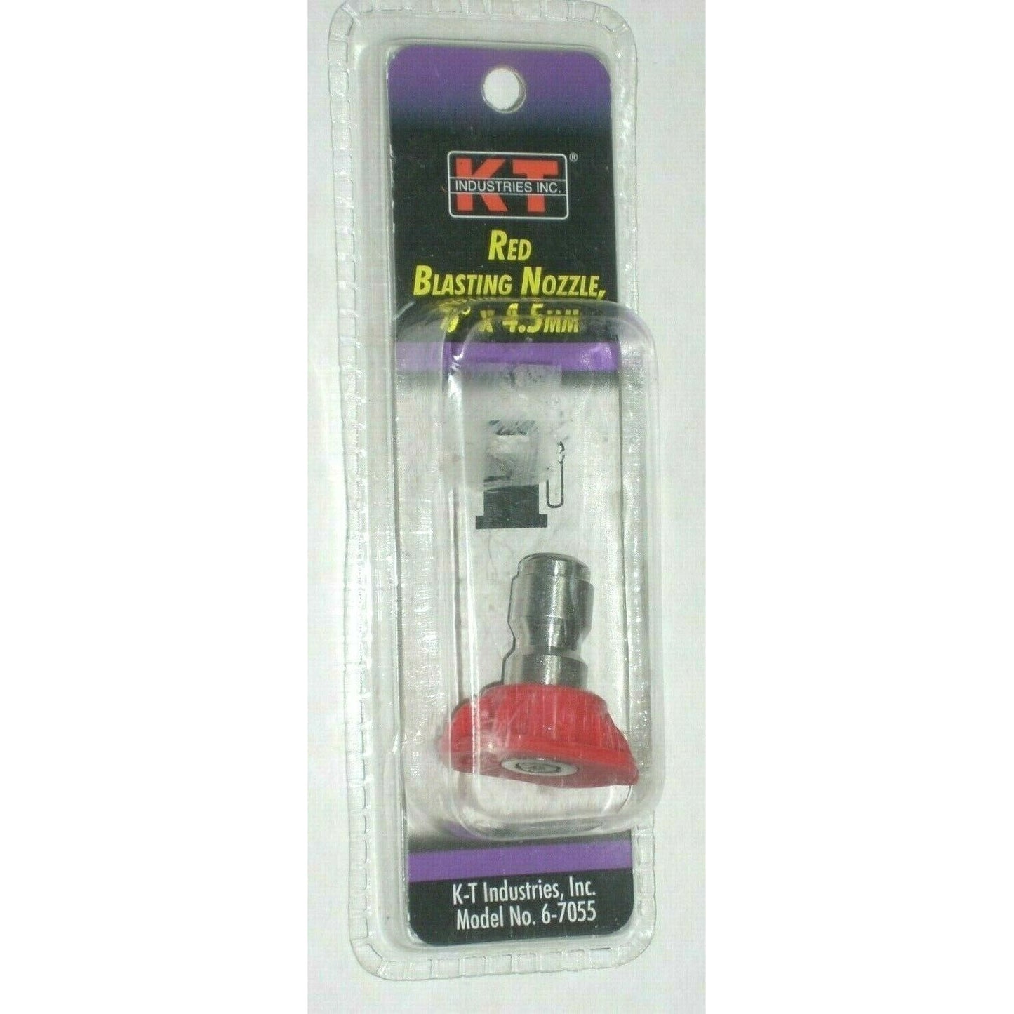 KT Industries 6-7055 Red Blasting Nozzle 0 Deg x 4.5 mm for Pressure Washer Tip
