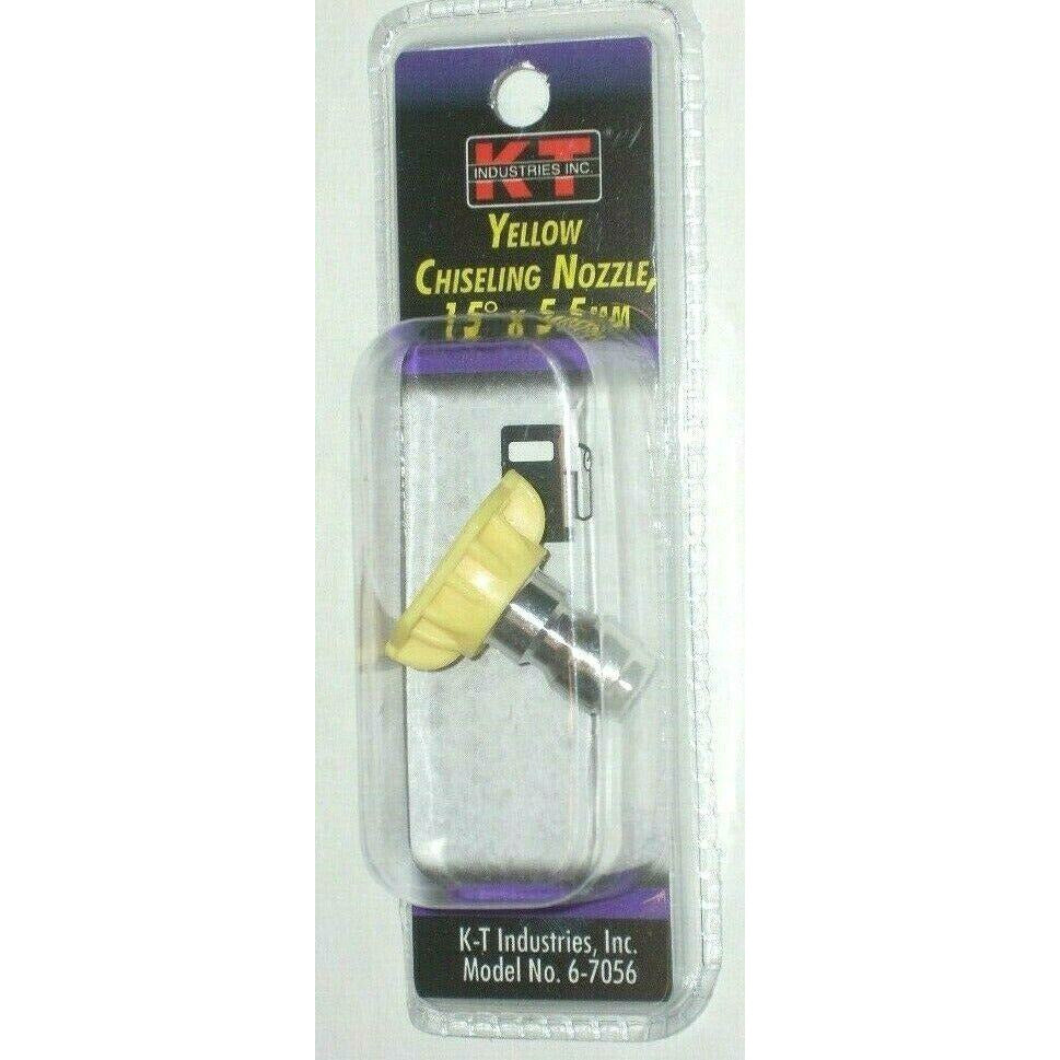 KT Industries 6-7056 Yellow Chiseling Nozzle 15 Deg x 5.5 mm Pressure Washer Tip