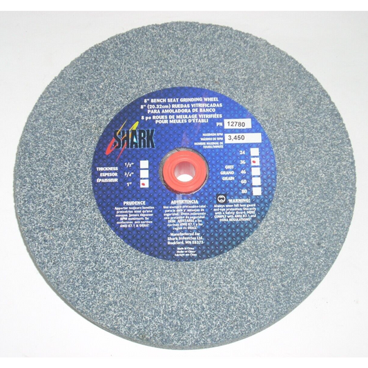 Shark 12780 Bench Grinding Wheel 8 x 1 x 1/2-1 inch Arbor 36g for Metal