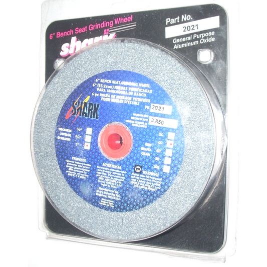 Shark 2021 Bench Grinding Wheel 6 x 1 x 1/2-1 for Metal 46 Grit Coarse