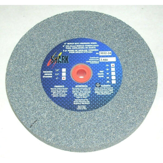Shark 2032-24 Bench Grinding Wheel for Metal 8 x 1 x 1/2-1" Arbor 24G