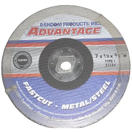 Advantage 7 x 1/8 x 5/8 5pk Metal Cut Off Wheels - ATL Welding Supply