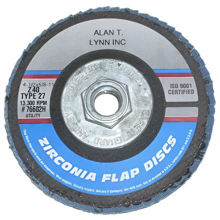 4 1/2 x 5/8-11 Zirconia Flap Wheels 40 Grit 10 Pack - ATL Welding Supply
