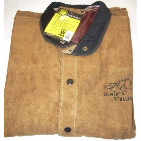 Black Stallion 30 inch Leather Welding Jacket XL - ATL Welding Supply