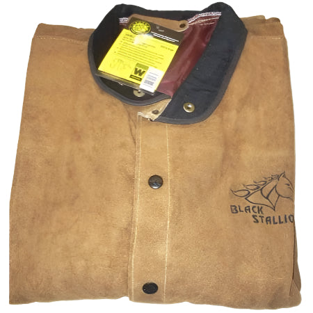 Black Stallion 30 inch Leather Welding Jacket 4XL - ATL Welding Supply