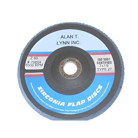 7 x 7/8 Zirconia Flap Wheels 60 Grit 10 Pack - ATL Welding Supply