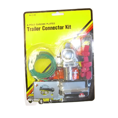 4-Pole Chrome Plated Trailer Connector Wiring Kit - ATL Welding Supply