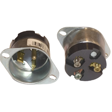 Eagle Motor Base Flanged Inlets 2 Pole 20A 125V - ATL Welding Supply