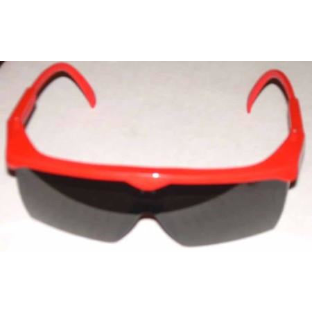 Red Frame Dark Safety Glasses - ATL Welding Supply