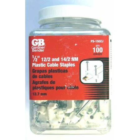100 Ideal 1/2" 12/2 & 14/2 NM Plastic Cable Staples - ATL Welding Supply