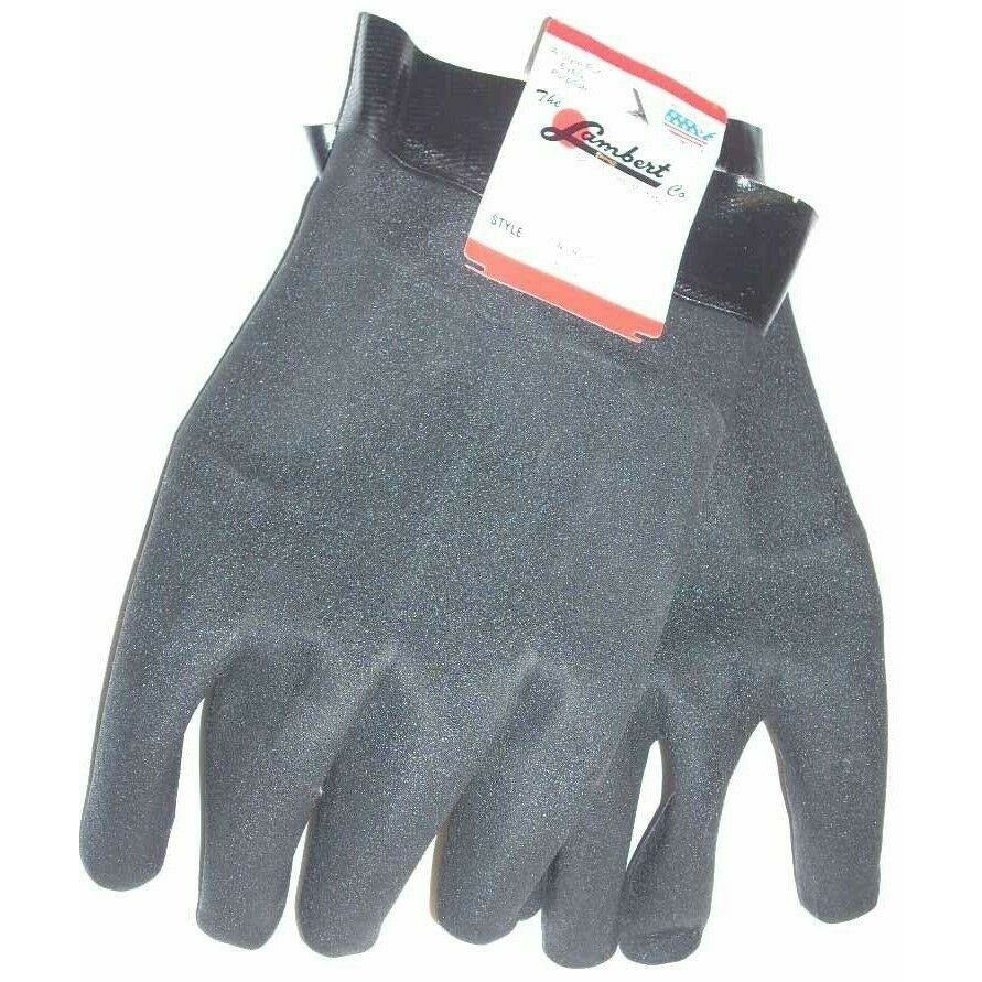 Lambert 1394 Neoprene Coated Gloves Sand Finish Large USA Made