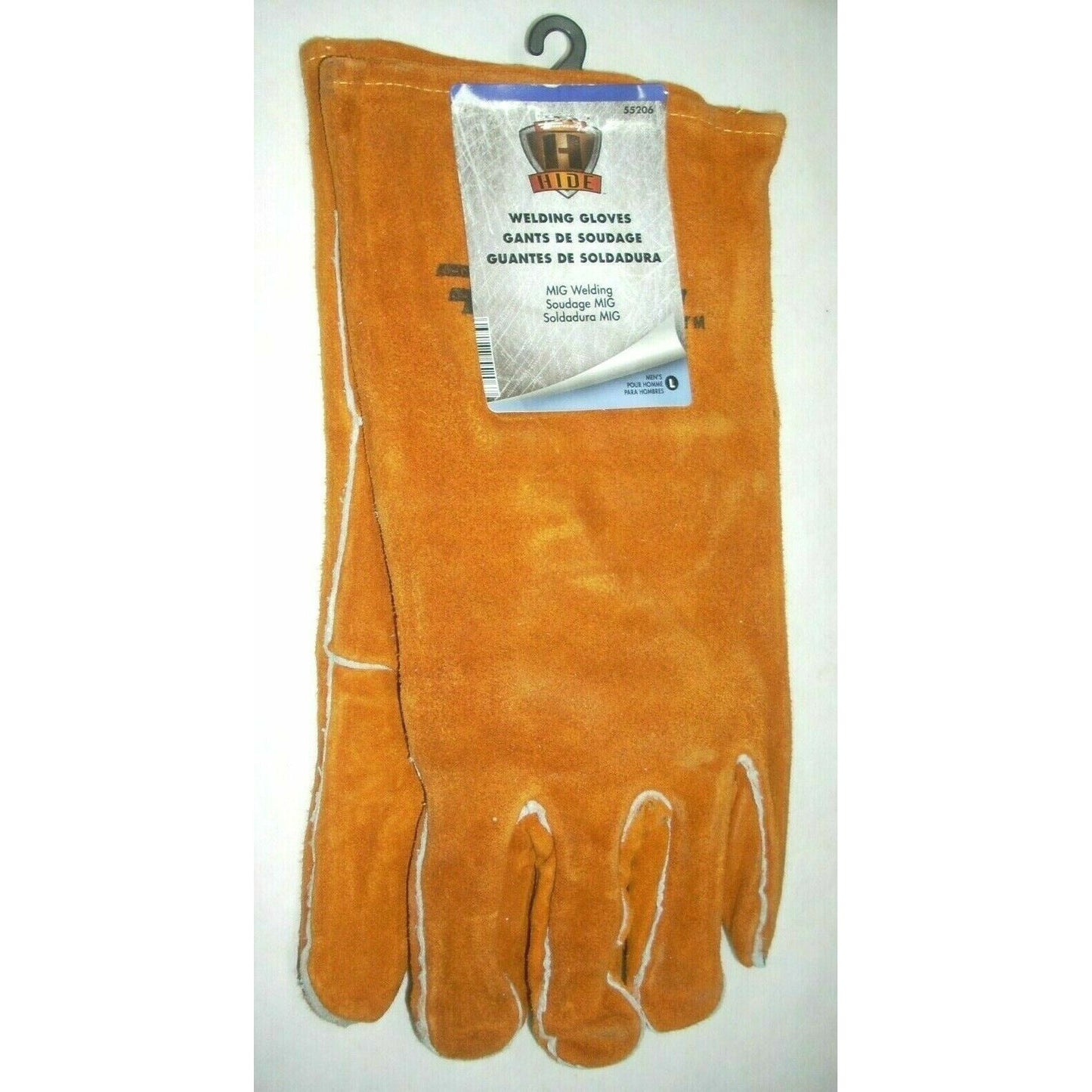 Forney 5206 Russet Mig Stick Welding Gloves Rust Colored Split Cowhide Large
