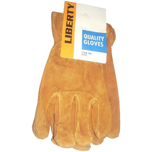 Liberty 8444M Cowhide Leather Gloves w Red Fleece Lining Size Medium