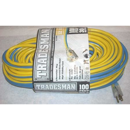 Tradesman 100' Extension Cord 12/3 15 Amp - ATL Welding Supply