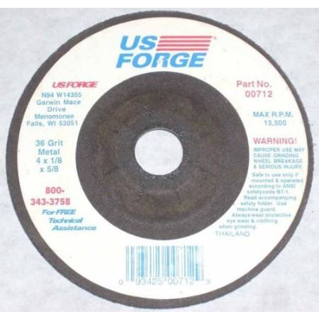 10 US Forge 4 x 1/8 x 5/8 Depressed Center Grinding Wheels - ATL Welding Supply