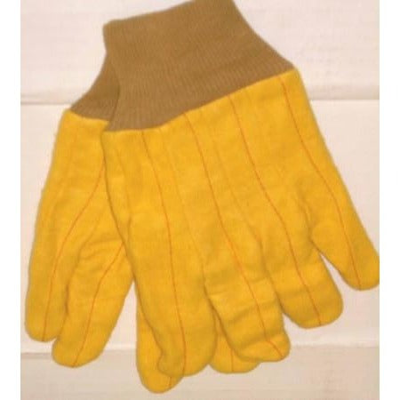 12 Pair Yellow Chore Gloves Dozen Size large - ATL Welding Supply
